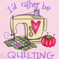 thumbnail image 2 of CafePress - I'd Rather Be Quilting Long Sleeve Infant Bodysuit - Long Sleeve Cotton Baby Bodysuit, 2 of 4