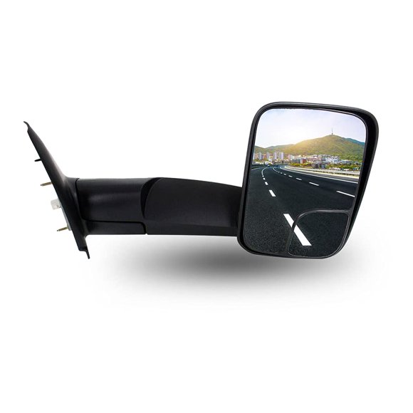 Make Auto Parts Fabrication Miroir de Porte Côté Passager Texturé Noir à Commande Électrique Chauffant Manuel Pliant Sans Mémoire pour Dodge Ram 1500/2500 / 3500 2002-2009 - CH1321228