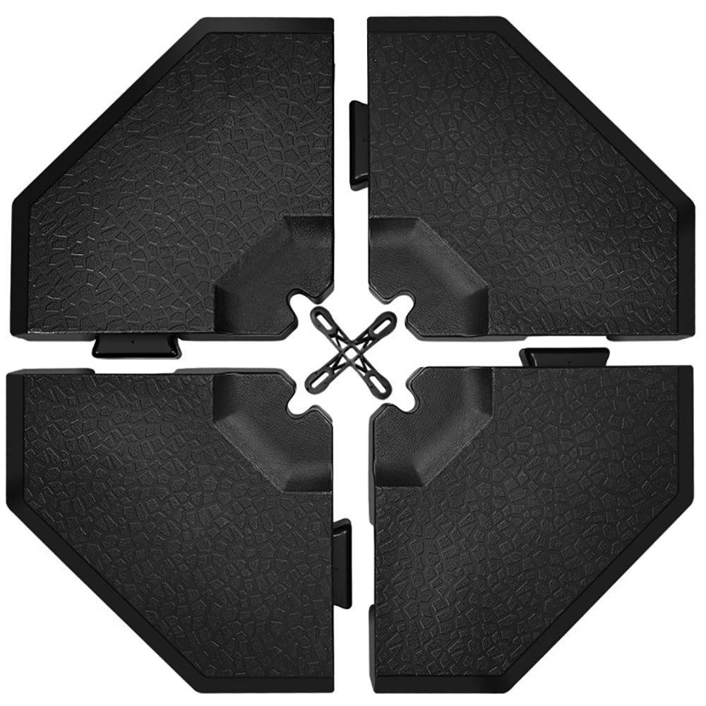 Spaco Umbrella Base, 4 Pieces Patio Cantilever Offset Umbrella Weights Base Plate Set for Outdoor Patio Market Table Umbrella