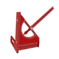 thumbnail image 4 of Regla triangular, transportador cuadrado, para vigas, carpintería ajustable en múltiples ángulos Rojo, 4 of 8