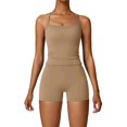 thumbnail image 4 of Uobin Women 2 Piece Workout Sets Padded Gym Yoga Tank Top High Waisted Biker Shorts with Pockets, 4 of 4