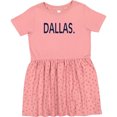 thumbnail image 3 of Inktastic Dallas in Blue Text Girls Toddler Dress, 3 of 5