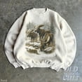 thumbnail image 3 of Vintage Moose Sweatshirt | Winter Forest Wildlife Pullover, 3 of 7