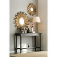 thumbnail image 4 of Creative Co-Op Round Reclaimed Wood Sunburst Wall Mirror, Gold, 4 of 12