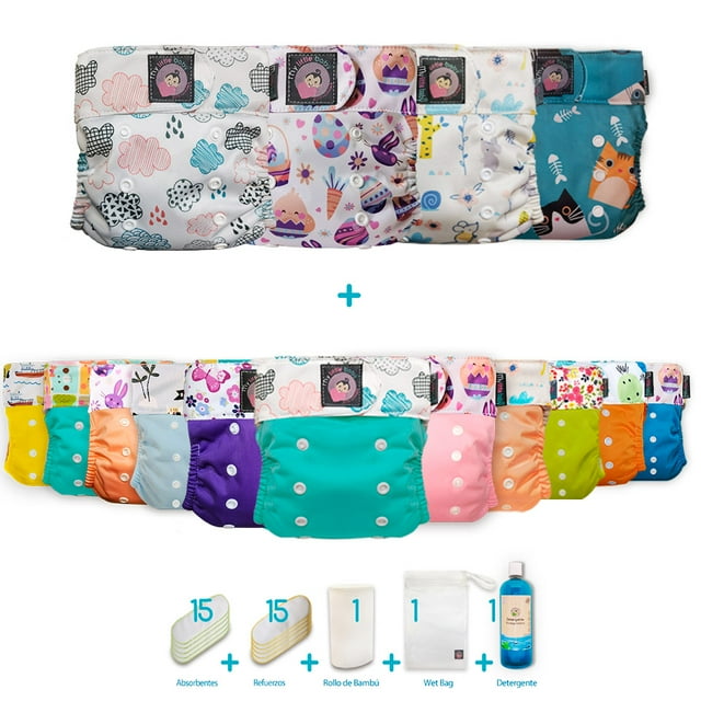 Pack 15 pañal ecológico My Little Baby Unitalla