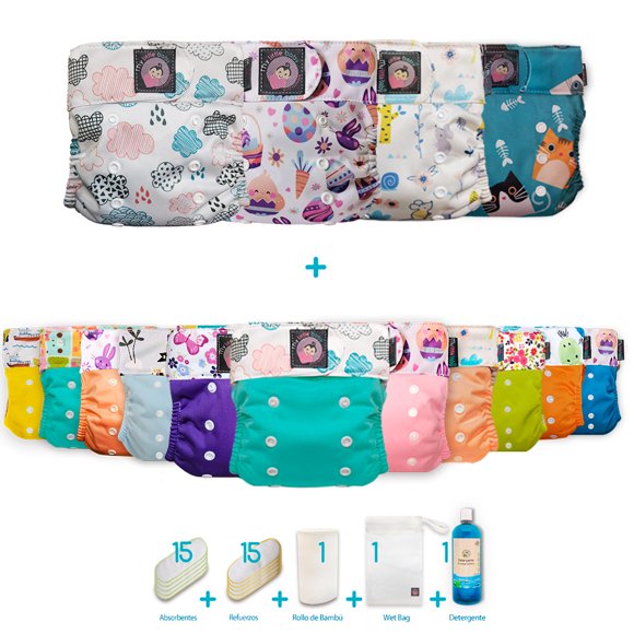 Pack 15 pañal ecológico My Little Baby Unitalla