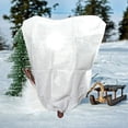thumbnail image 2 of ZHAOCHENG Funda protectora contra heladas para plantas de invierno, con cordón (blanco, 100 x 80 cm), bolsa de protección contra el frío no tejida, resistente a desgarros, 1 unidad, 2 of 5