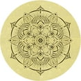thumbnail image 1 of Ahgly Company Indoor Round Patterned Sun Yellow Area Rugs, 7' Round, 1 of 6