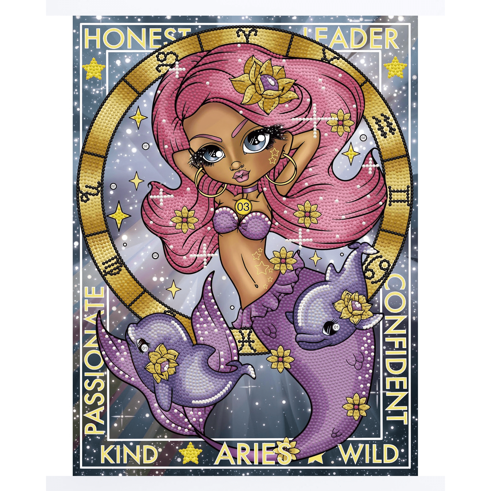 Diamond Dotz Aries Diamond Painting Kits for Adults - Diamond Art Kits a Relaxing Creative Craft Kit with Dotz Gems 15.8x11.8