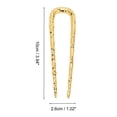 thumbnail image 4 of Unique Bargains 1 Pc Hair Pin U-shaped Texture Hair Hairpin for Women Gold Tone, 4 of 5