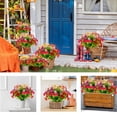 thumbnail image 4 of PPKVUFD 2 Bundles Artificial Flowers for Outdoors Fake Silk Flowers UV Resistant Faux Plastic Plants for Spring Summer Garden Porch Window Box Table Vase Home Indoor Outdoor Decoration, White, 4 of 9