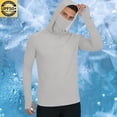 thumbnail image 2 of Riecok Long Sleeve Shirts for Men UPF50+ Sun Protection Pullover Breathable Quick Dry Tops with Thumbholes Hiking Clothes Gray M, 2 of 8