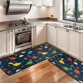 thumbnail image 3 of Kitchen Rugs Sets Of 2,Colorful Dinosaurs Clouds Pattern Anti Fatigue Kitchen Mat Rugs Non Slip Washable,Decorative Kitchen Floor Mats for Kitchen,Sink,Laundry,17"x47"+17"x47", 3 of 5