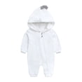 thumbnail image 3 of Newborn Baby Boy Girl Onesie Cute Dinosaur Long-Sleeved Zipper Hooded Jumpsuit for 3M-12M, 3 of 5