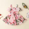 thumbnail image 2 of Toddler & Baby Girls Summer Off Shoulder Tutu Princess Dress Chiffon Flowy Beachwear Sundress, 2 of 7