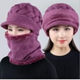 thumbnail image 6 of Viworld Fleece Lined Womens Beanie Hat, Winter Hat Scarf Mask Set,Women's Winter Hat, Middle-Aged and Old Warm Earmuff hat, 6 of 6