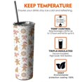 thumbnail image 6 of 20oz White Christmas Gingerbread Man Pattern Skinny Tumblers Stainless Steel Tumbler with Lid and Straw,Vacuum Insulated Double Wall Travel Tumbler Cups with Cleaning Brush for Coffee,Tea, 6 of 6
