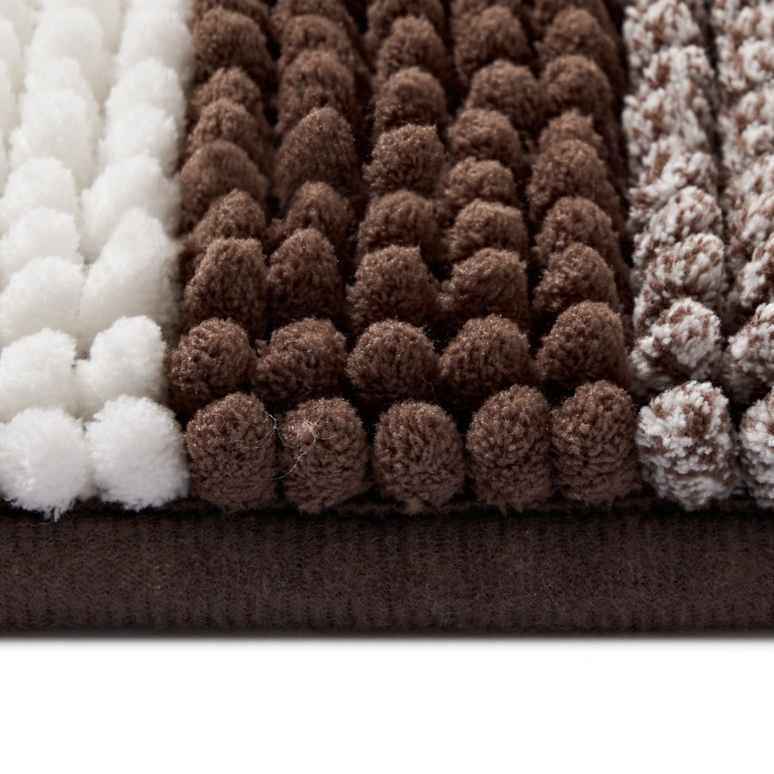 Mainstays Performance Foam Noodle Bath Rugs, 20"x32" Brown