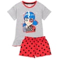 thumbnail image 1 of Miraculous Girls Grey Short Sleeve Short Leg Pyjama Set, 1 of 6