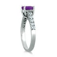 thumbnail image 2 of SZUL Women's 1 Carat Oval Amethyst and Diamond Ring in 14K White Gold, 2 of 4