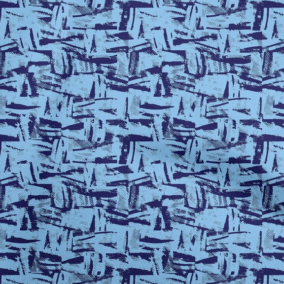 oneOone Rayon Blue Fabric Abstract Diy Clothing Quilting Fabric Print Fabric By Yard 56 Inch Wide