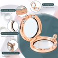 thumbnail image 2 of 4 Pieces Rhinestone Photo Charm Memory Lockets Tray Round Crystal Photo Pendant Double-Sided Photo Box Crystal Pendants for DIY Jewelry Necklace Crafts Making Decors, 2 of 7