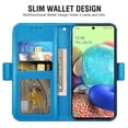 thumbnail image 4 of Asuwish Compatible with Samsung Galaxy A71 5G Wallet Phone Case and Tempered Glass Screen Protector Flip Credit Card Holder Stand Mandala Flower Cell Cover for A 71 G5 71A S71 Women Men Blue, 4 of 9