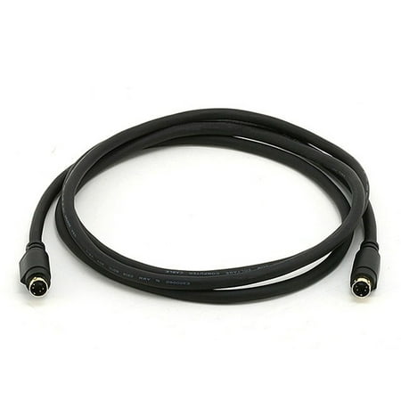 Plated Oval Cable - 6FT S-VIDEO CABLE DVD DSS SVHS CABLE SVIDEO M/M (24K Gold Plated)