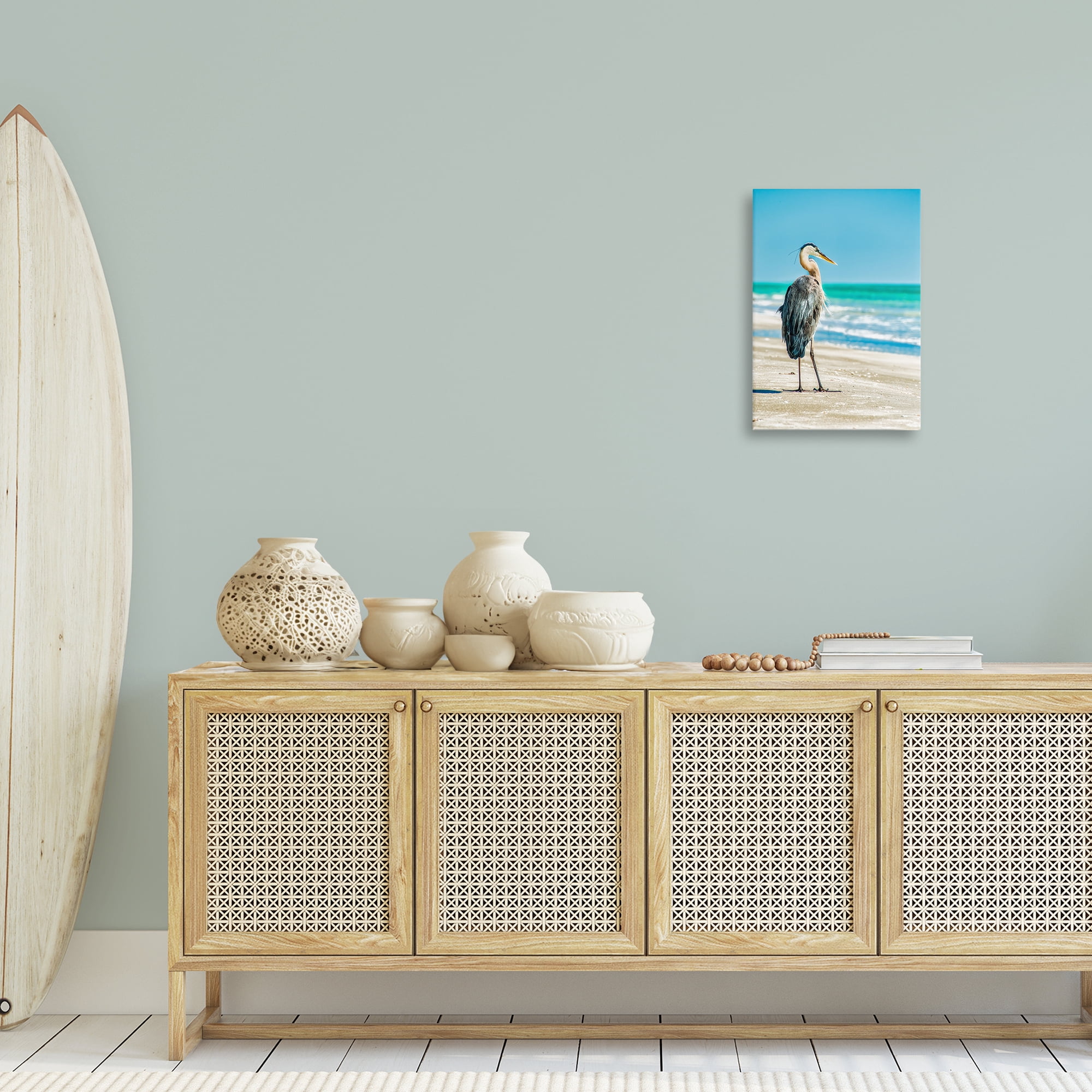 Stupell Industries Reflective Beach Bird Nautical & Beach Photography Wrapped Canvas Art Print Wall Art, 16 x 24