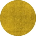 thumbnail image 1 of Ahgly Company Machine Washable Indoor Round Oriental Yellow Industrial Area Rugs, 7' Round, 1 of 4