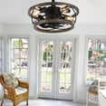 thumbnail image 2 of Bella Depot 18 Inches Farmhouse Ceiling Fan with Light Kit and Remote Control, 3-speed Reversible Fan, 2 of 8