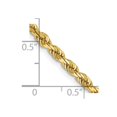 thumbnail image 2 of 14k Yellow Gold Solid 3.50mm D Cut Quadruple Rope Chain Bracelet 7 Inch Lobster Claw - Identification Bracelet for Women, 2 of 2