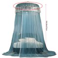 thumbnail image 3 of Kafsov Elegant Princess Bed Canopy with Lace Dome, Polyester Mosquito Net for Girls, Adults, Indoor/Outdoor Decor, Easy Installation, Multiple Sizes, Romantic LED Light Ready Blue, 3 of 6