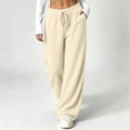 thumbnail image 4 of LUVDA Soft Ribbed Knit Relaxed Fit Pants for Women Fall Winter Gentle Casual Comfort, 4 of 8
