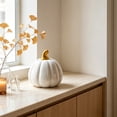 thumbnail image 2 of Qholemyo Glowing LED Ceramic Pumpkin Physalis Ornament Halloween Decor Indoor Decor Flameless Tabletop Night Light For Party, 2 of 6
