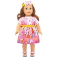 thumbnail image 2 of COSDOLL Reborn Baby Doll Clothes for 16-18 Inches Baby Dolls Gradient Pink Rabbit Flower Skirt Kids Toy, 2 of 3