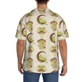 thumbnail image 5 of Vsdgher Frogs Print Men's Wrinkle Free Untucked Cuban Shirt Business Casual Button Down Shirts Short Sleeve Shirt, 5 of 7