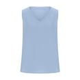 thumbnail image 4 of Giftesty Tank Tops for Women Clearance Women's Classic V-neck Collar Solid Color Sleeveless T-Shirt Tank Blouse Tops, 4 of 6