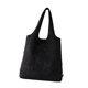 thumbnail image 2 of Bolsa de la compra reutilizable de gran capacidad, bolsa de viaje informal para el trabajo, el verano y la playa. Negro, 2 of 9