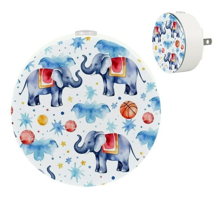 

YZUOUZY Night Light Small Lamp Bedroom Lamps Set of 2 Circus Elephant Heart Confetti Stars
