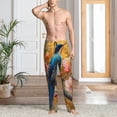 thumbnail image 3 of Cauagu Bluebird Blossom Elegance Mens Pajama Pants Sleep & Lounge Pants,PJ Bottoms with Pockets-Large, 3 of 7