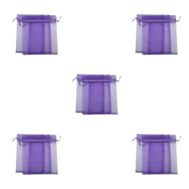 Jumpingount Bolsa con cordón portátil de 100 piezas, bolsa para regalos y bodas, bolsas para fiestas, cuerdas, ocupación pequeña, púrpura Type2 NO2
