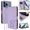 Light Purple, variant on Wallet Leather Case For iPhone 17 Pro 6.3",with Card Holder,wristband, Shockproof Kickstand Embossed Love Cat Phone Case,Pink,For iPhone 17 Pro