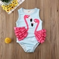 thumbnail image 2 of Kids Flamingo Baby Girl One Piece Bikini Swimwear Swimsuit Bathing Suit Infant Baby Swimsuit Beachwear, 2 of 8