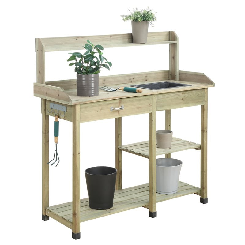 Convenience Concepts Planters and Potts Deluxe Potting Bench by Convenience Concepts