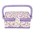 thumbnail image 2 of Household Sewing Basket,Fabric Craft Handmade Sewing Fabric Craft Sewing Basket Cloth Sewing Storage Box Elevated Design, 2 of 8