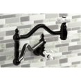 thumbnail image 4 of Kingston Brass  Heritage Wall Mounted Pot Filler Faucet Polished Brass, 4 of 5