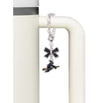 thumbnail image 3 of Delight Jewelry Silvertone Flying Witch - Silvertone Bow Charm Accessory for Tumblers and Thermal Cups, 3 of 4