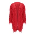 thumbnail image 1 of IMENGL cardigan à Franges en Tricot Torsadé pour Femmes, Rouge 2TG, Taille M-2TG, 1 of 9