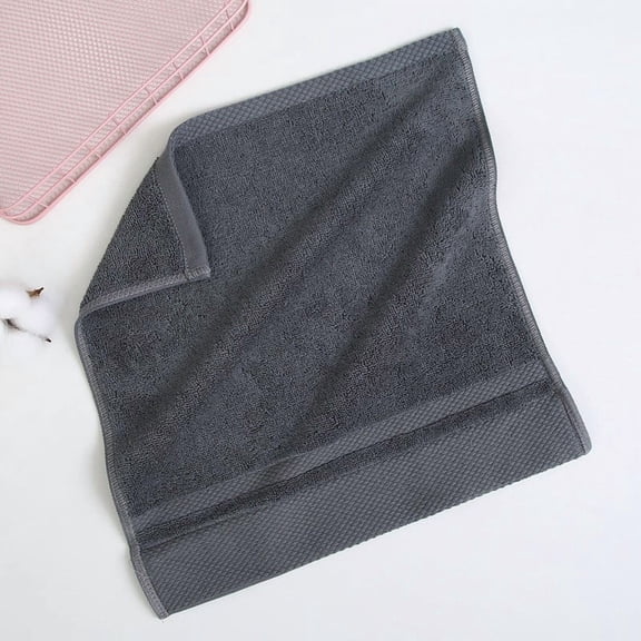 Zhuge 3 Pack 100% Cotton Washcloths Set, Ultra Soft Highly Absorbent Face Cloths & Fingertip Towels for Daily Bathroom & Facial Cleansing Use,Grey